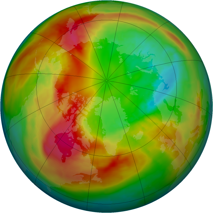 Arctic ozone map for 26 February 2014